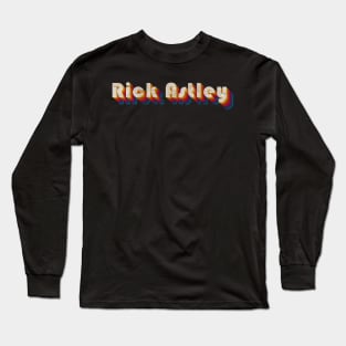 retro vintage Rick Astley Long Sleeve T-Shirt
